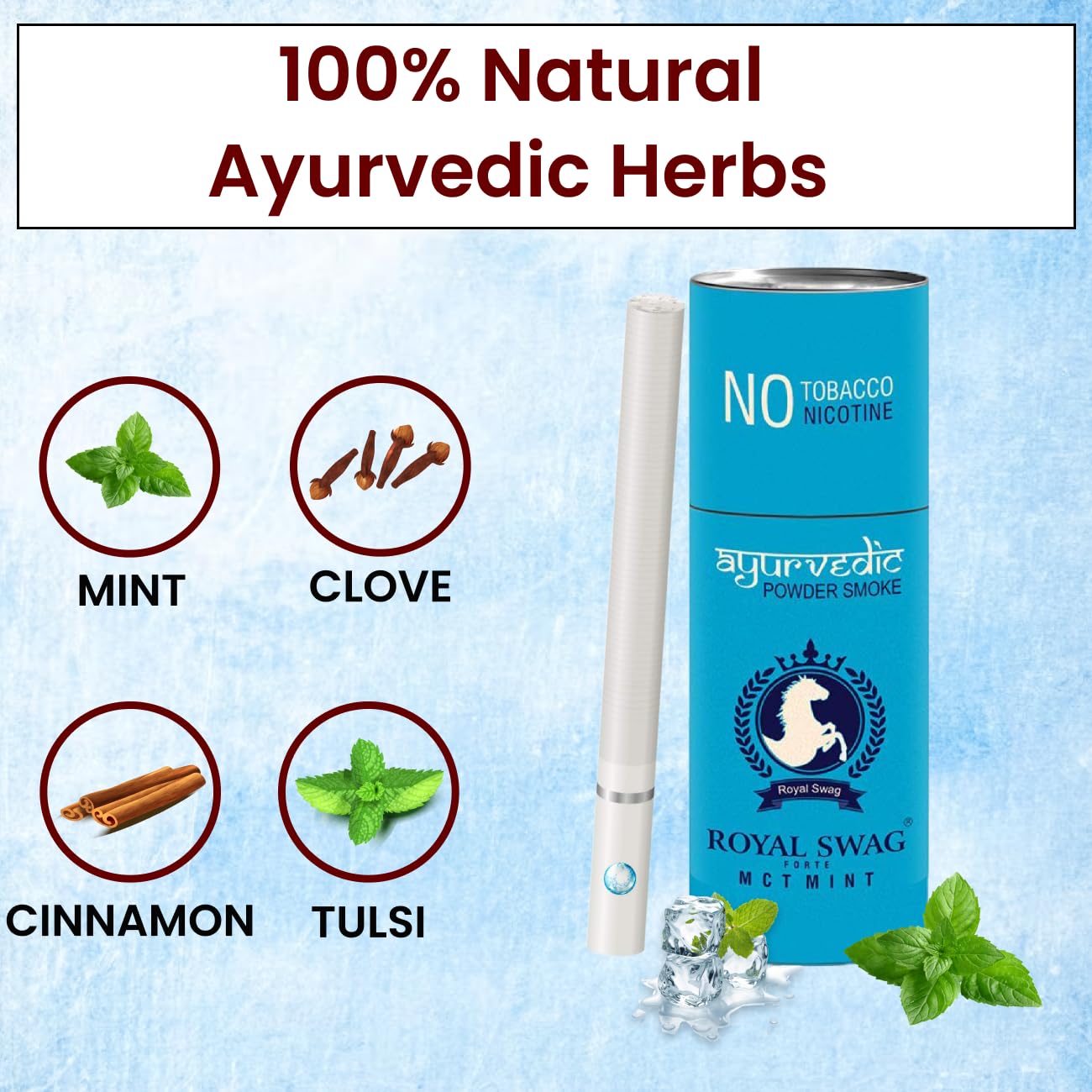 Royal Swag Ayurvedic Cigarette Nicotine And Tobacco Free Combo - 15 Stick With Shot (Frutta, Clove & Mint- Each 5) Royal Swag Ayurvedic Cigarette Nicotine And Tobacco Free Combo - 15 Stick With Shot (Frutta, Clove & Mint- Each 5)