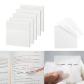 Transparent Sticky Notes, 250 Sheets Translucent Colored Note Pads, Clear, Size - 3 Inch