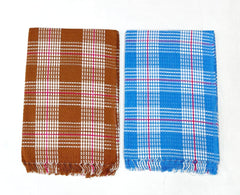 Bombay Dyeing Rimzim 100% Cotton Printed Soft & Slick Quick Drying Bath Towels 500 Gsm (Brown & Blue) - 2 Pcs