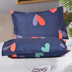 King Size Double Bedsheet With 2 Pillow Cover + Comforter - 90 X 100 Inches, Blue | Suitable For All Weather - Soft To Touch, Light Weight Bedsheet