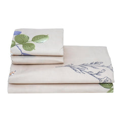 Printed Double Bedsheet With 2 Pillow Covers - 96 X 89 Inches, Cream | Ideal For Daily Use, Bedroom Decor & Gifting | Resistant All-Season Bedsheet