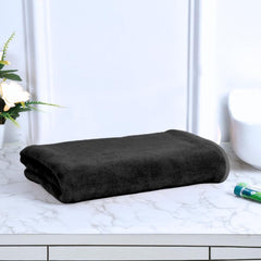 Black Gold The Finer Touch Premium Microfiber Bath Towel 400 Gsm | Ultra Soft & Absorbent Quick Dry Towel Lightweight Microfiber Bath Towel (Black) - Pack Of 1