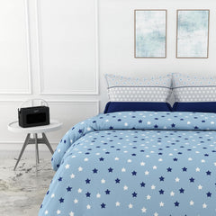 1 Double Bedsheet With 2 Pillow Covers - 88 X 90 Inches, Nile Blue | Queen Size Double Bedsheet Cotton | Ideal For Everyday Use