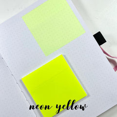 Transparent Sticky Notes, 50 Sheets Translucent Waterproof Colorful Clear Sticky Note - Yellow