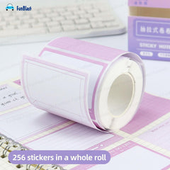 256 Pcs Sticky Notes Set With Dispenser, 8 Patterns Mini Sticky Notes For School, Home (Purple)