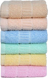 Hsr Collection Premium Cotton Hand Towel 720 Gsm Multicolor (Set Of 6)