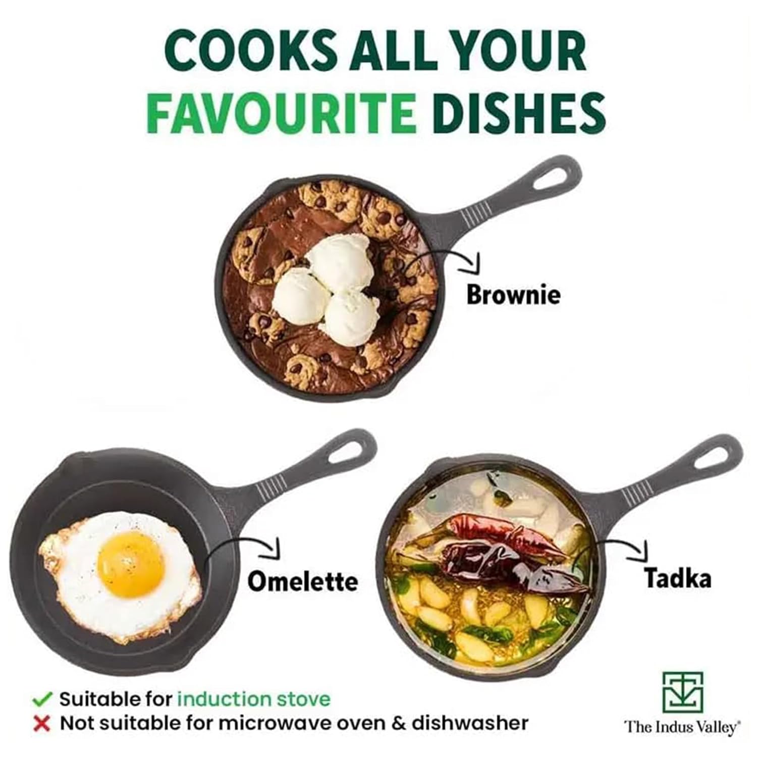 Pre-Seasoned Black Cast Iron Fry Pan Or Skillet With Long Handle - Very Small, 15.2 Cm, 6 Inch, 0.42 Liter, 1.1 Kg | Induction Friendly, Nonstick Fry Pan, 100% Pure & Toxin Free, No Chemical Coating Pre-Seasoned Black Cast Iron Fry Pan Or Skillet With Long Handle - Very Small, 15.2 Cm, 6 Inch, 0.42 Liter, 1.1 Kg | Induction Friendly, Nonstick Fry Pan, 100% Pure & Toxin Free, No Chemical Coating