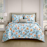 Queen Size Printed Double Bedsheet With Two Pillow Covers For Home | 90 X 100 Inches, Sky Blue - Beautiful Bedsheet Set | Perfect For Gifting Wedding, Anniversary