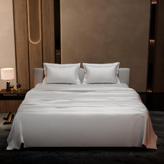 Satin Bedsheet For Double Bed With 2 Pillow Covers - 90 X 100 Inches, White | Premium Bedding Set & Wedding Gift For Couples