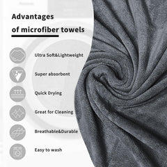 Sassoon Venir Microfiber XXL Men Bath Towel 450 Gsm | Ultra Soft Material, Towel For Daily Use (Stormdust)