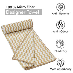 Urbanleaf Super Soft Microfiber Designer Hand Towels 400 Gsm | Gym & Workout Towels Set Of 4 (Multicolour)