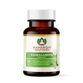 Maharishi Ayurveda Organic Ashwagandha 100% Organic General Wellness Tablets, Rejuvenates Mind & Body, Made With Pure Herbs | 60 Tablets 100gm 0.2lbs