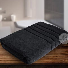 Roman Home Cotton Soft Bath Towel 500 Gsm (Black)