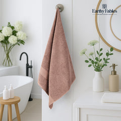 Earthy Fables Pure Carded Cotton Bath Towel 1000 Gsm | Soft, Absorbent, Quick Dry & Skin-Friendly Towel Set Of 2 (Mocha)