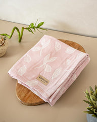 100% Bamboo Jacquard Bath Towels 900 Gsm | Ultra Soft, Quick Dry, Antibacterial Quatrefoil Or Botanica Design (Pink, Green & Blue) - Set Of 3