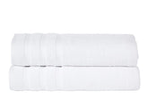 Senses By Riba Cotton Bath & Swim Towel 1000 Gsm | Ultra Soft, Super Absorbent Bath Sheet (White) - Pack Of 2