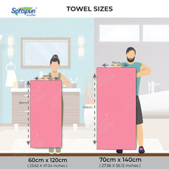 Softspun Microfiber Bath & Hair Care Towel | Super Soft & Comfortable, Quick Drying, Ultra Absorbent In Large Size Towel (Green)