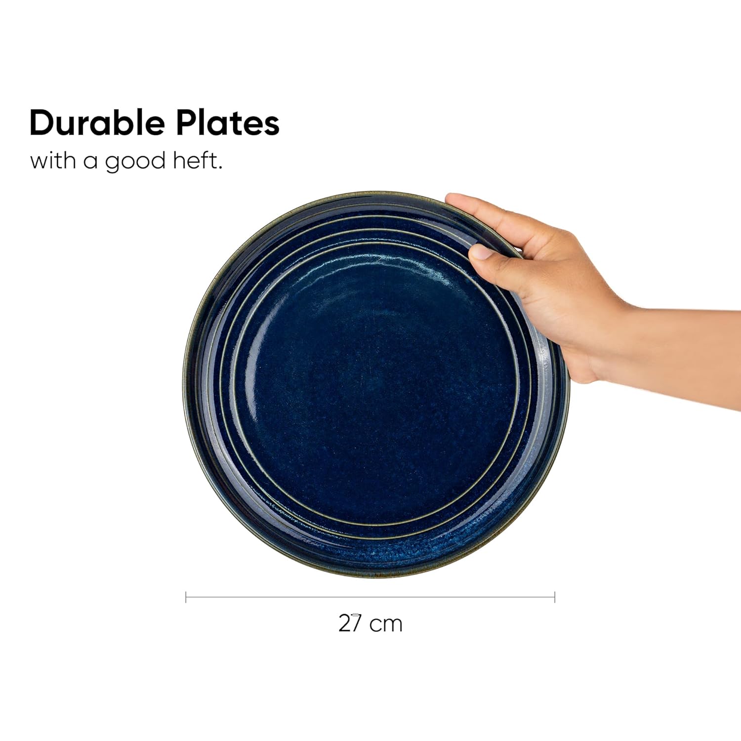 Ceramic Dinner Plates Set Of 6 Pieces, Blue Green | Ceramic Plates Set - Glossy Finish Plate Set | Ceramic Dinner Plates - Set Of 6 Plates For Dinner | Microwave Safe & Chip Resistant Ceramic Dinner Plates Set Of 6 Pieces, Blue Green | Ceramic Plates Set - Glossy Finish Plate Set | Ceramic Dinner Plates - Set Of 6 Plates For Dinner | Microwave Safe & Chip Resistant