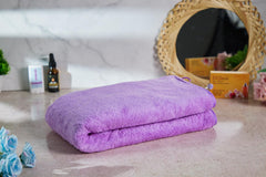 Fezora Microfiber Bath Towels 296 Gsm, | Extra Soft Plush & Quick Dry High Absorbency With Large Size Towels For Bathing (Purple)