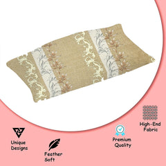Printed Bedsheet For Single Bed With 1 Pillow Cover - 60 X 90 Inches, Gold Brown | Super Soft - Glace Cotton Breathable & Wrinkle Free - 2 Pcs Set