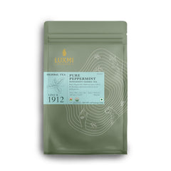 Luxmi Estates Pure Peppermint Herbal Tea - 100gm, 3.5 Ounce, 50 Tea Bags | USDA Certified Organic Tea - Caffeine Free Herbal Tea | Rich In Antioxidants, Additives Free - Mint Tea Best For Night Time