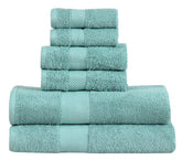 Fash Home International Micro Twist 2 Bath +2 Hand + 2 Face Towel 1200 Gsm | Pack Of 6 (Denim Blue)