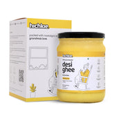 Pure Natural A2 Cow Desi Ghee By Hichkie | Rich In Vitamin A & Healthy Nutrients Desi Ghee Perfect For Overall Health | (500ml) 16.9 Ounce | Jar Pack