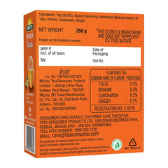 Tata Tea Premium Teaveda Assam Tea Leaves - 250gm, 8.8 Ounce | With Goodness Of Time-Tested Indian Ingredients -Tulsi, Elaichi, Ginger & Brahmi | Medium Caffeine Chai Patti