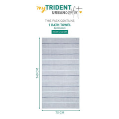 Mytrident Bath Towel Urban Comfort 450 Gsm | 100% Cotton Bath Towel (Disty Grey)