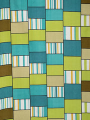 1 Double Bedsheet With 2 Pillow Covers - 85 X 86 Inches, Green & Sky Blue | Long-Lasting Color Comfortable Fabric Bedsheet