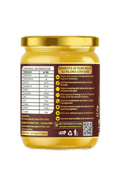 100% Natural A2 Ayurvedic Gir Cow Desi Ghee By Puro Miles | Natural & Healthy Gir Cow Cultured Desi Ghee Perfect For Halwa | (500ml) 16.9 Ounce | Jar Pack