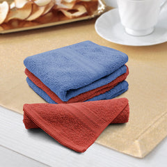Sassoon Anatolia 4 Piece Cotton Face Towel 500 Gsm (Rust & Heaven)