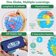 Globe Explorer, AR Based Toy For Kids 8-14 Years Old | 1000+ Facts About Animals, Monuments, Places & More, Birthday Gift For Boys & Girls I Stem Educational Toy For Kids, Pack Of 1