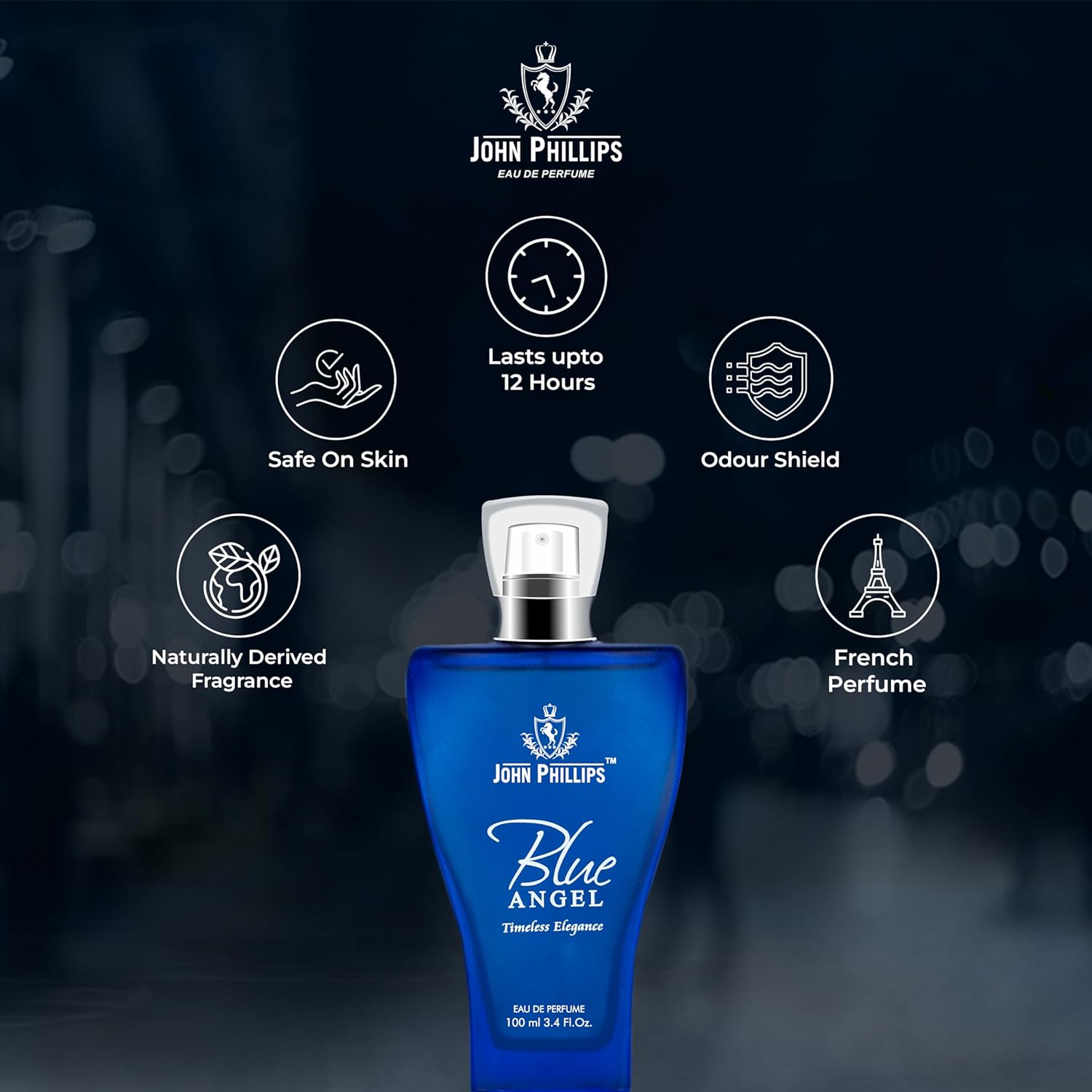 John Phillips Water Drops 125ml 4.2 Fl.oz. & Blue Angel 100ml 3.4 Fl.oz.  Combo Of 2 For Men & Women John Phillips Water Drops 125ml 4.2 Fl.oz. & Blue Angel 100ml 3.4 Fl.oz.  Combo Of 2 For Men & Women