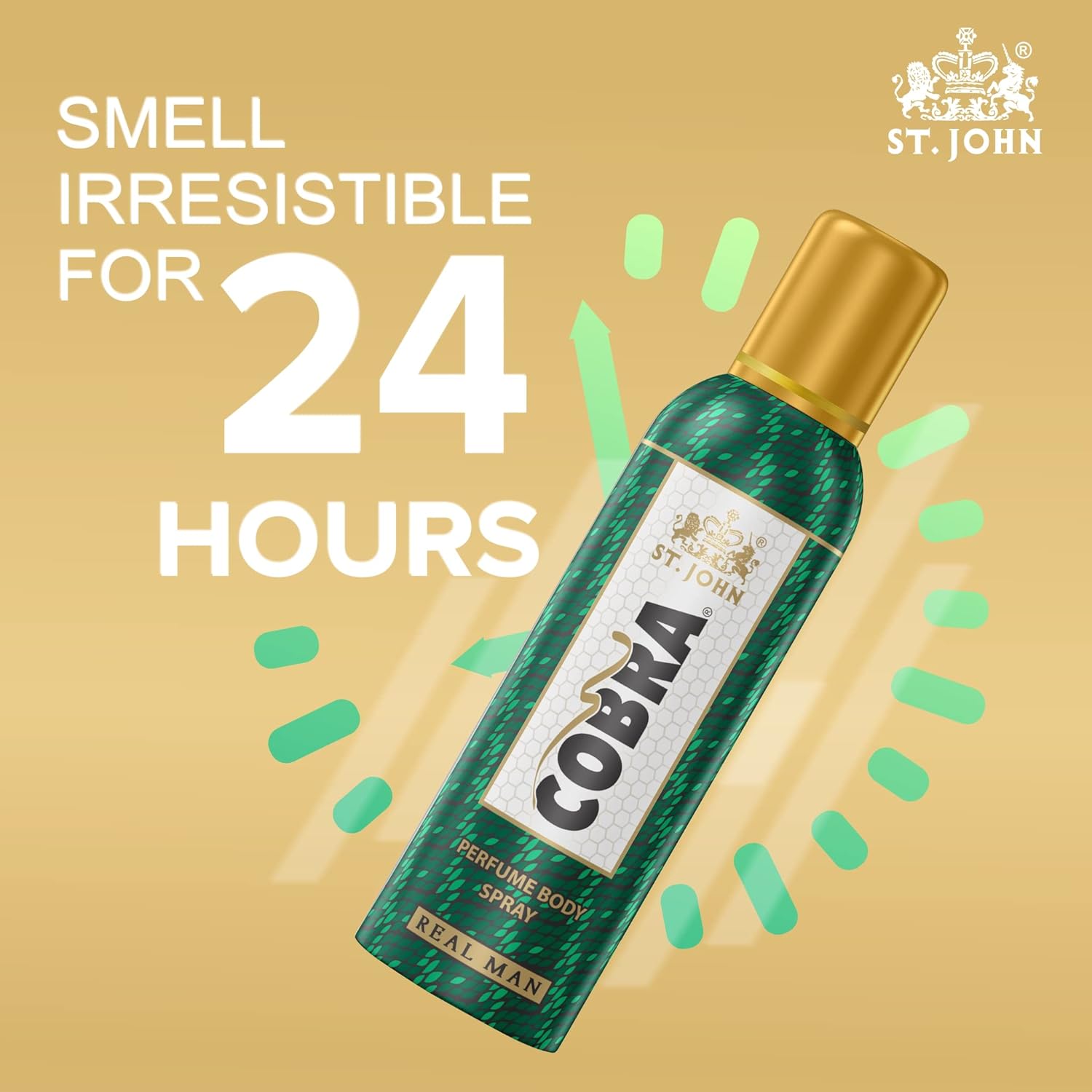 St. John Cobra Real Man Perfume Body Spray 200ml 6.7 Fl.oz. Pack Of 2 | Perfect Birthday Gift For Brother | Long Lasting Perfume St. John Cobra Real Man Perfume Body Spray 200ml 6.7 Fl.oz. Pack Of 2 | Perfect Birthday Gift For Brother | Long Lasting Perfume