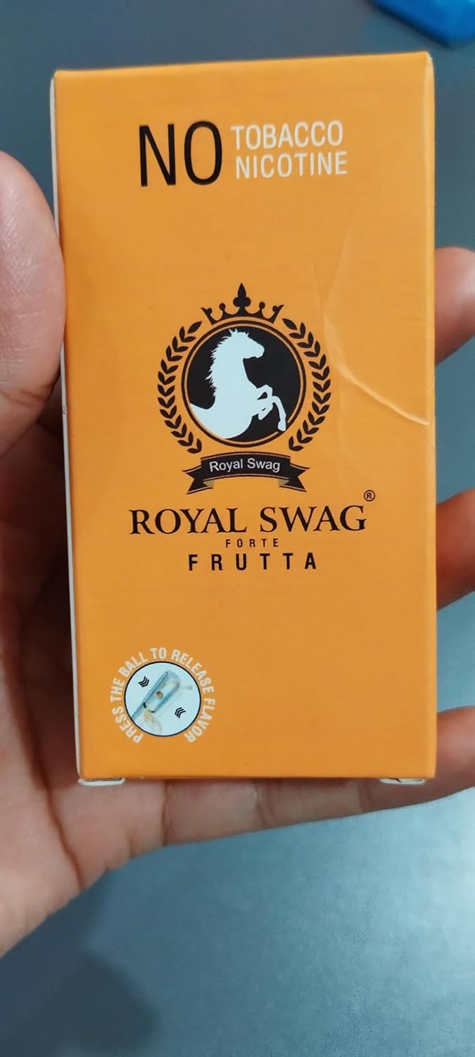 Royal Swag Ayurvedic & Herbal Cigarette, Frutta Flavour Smoke For Tobacco Free Cigarettes With Shot Helps In Quit Smoking - (20 Sticks, Small Shot-1) Royal Swag Ayurvedic & Herbal Cigarette, Frutta Flavour Smoke For Tobacco Free Cigarettes With Shot Helps In Quit Smoking - (20 Sticks, Small Shot-1)