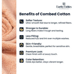 Earthy Fables Premium Bath Towel 600 Gsm | 100% Combed Cotton Ultra Soft, Quick Dry & Highly Absorbent For Home | 140 X 70 Cm (Peach)