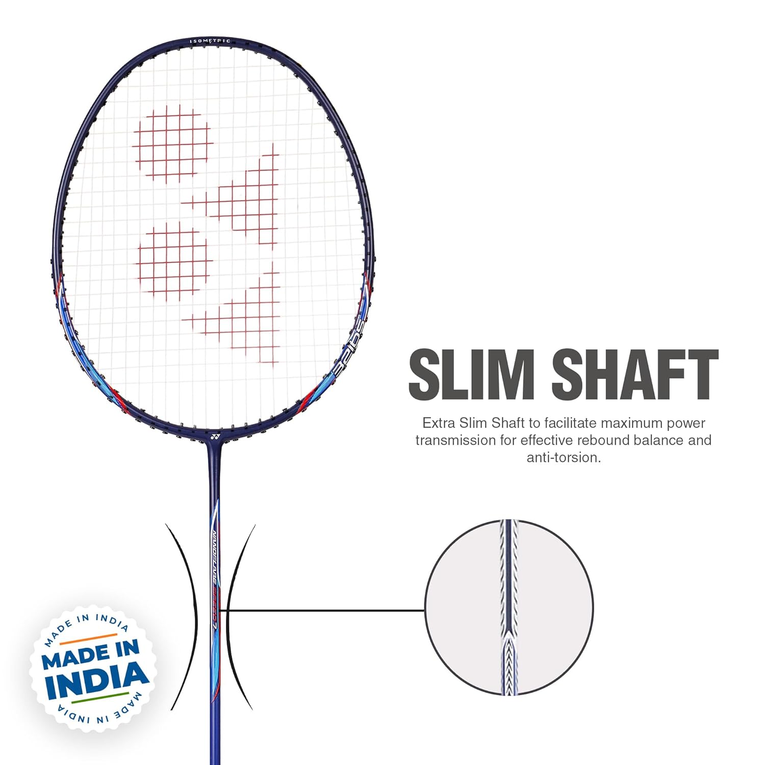 Yonex Badminton Racquet NANOFLARE SPEED 7, G4 4U, Grip Size - 3 3/4 Inches, Colour - Blue, Material - Graphite Yonex Badminton Racquet NANOFLARE SPEED 7, G4 4U, Grip Size - 3 3/4 Inches, Colour - Blue, Material - Graphite