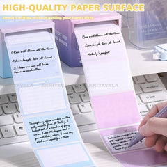 4 Sticky Notes Roll Tape With Pull Out Dispenser Boxes, 1024 Sheets Sticky Notes Pads (4 Colors)