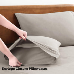 Breathable Cotton Flat Bedsheets With Pillow Cover - 60 X 90 Inches, Silver | Looking For Everyday Bedding | Softness Every Night | 144 Thread Count