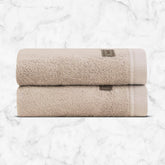Spread Spain Bamboo Hand Towel 360 Gsm | Ultra Soft Absorbent & Quick Dry Towel For Daily Use, Gym, Pool, Travel, Sports & Yoga Set of 2 (Sand)