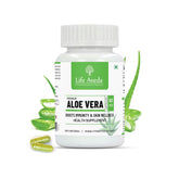 Life Aveda Premium Aloe Vera Capsules For Immunity Boosts, Skin Rejuvenates, Strengthens Hair & Improves Digestion | 60 Capsules, 100gm 0.2lbs