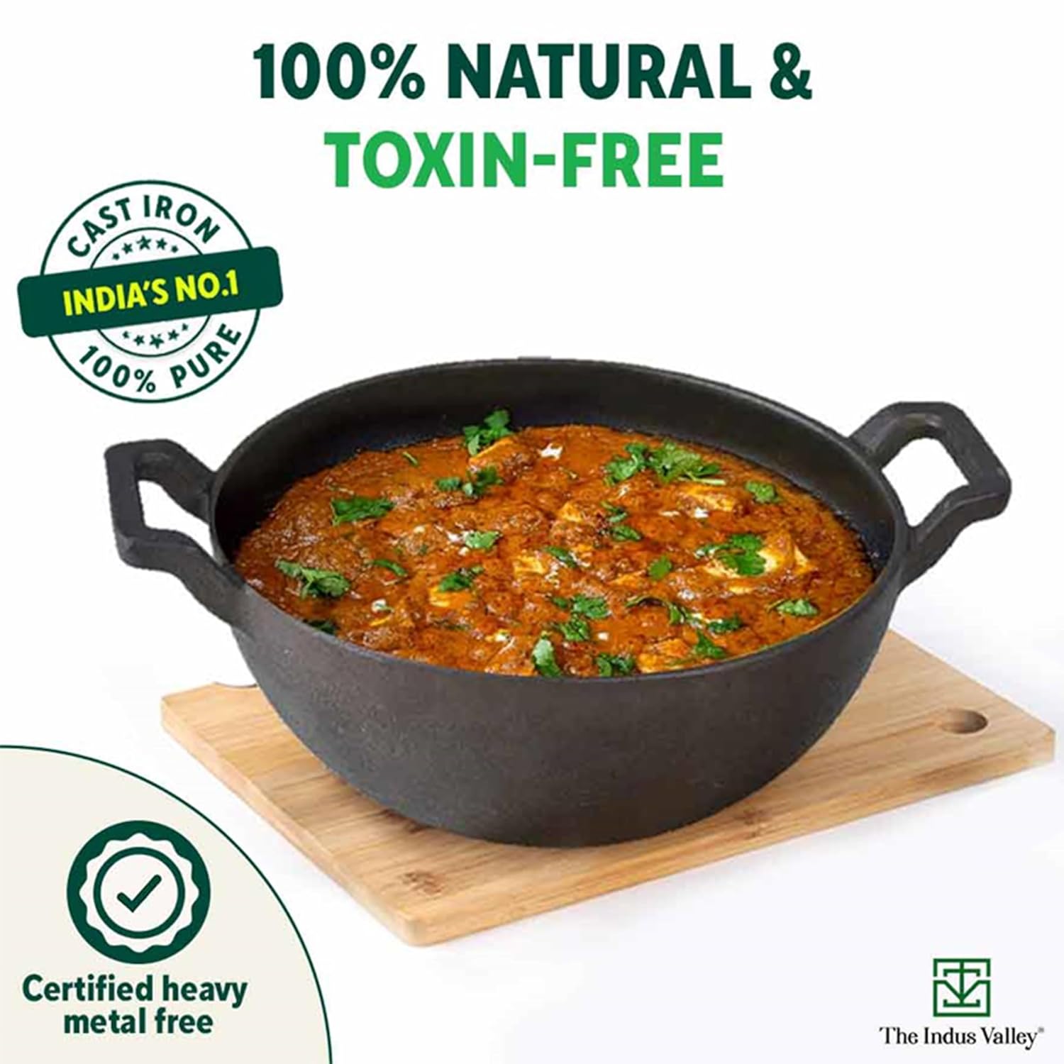 Pre-Seasoned Black Cast Iron Cookware Set + Free Tadka Pan | Tawa 25.7cm + Kadai 25.4, 3.2 Liters + Fry Pan 25cm, 1.6 Liters - Kitchen Cooking Combo Pots & Pans Set Of 4 Pc | Naturally Nonstick Pre-Seasoned Black Cast Iron Cookware Set + Free Tadka Pan | Tawa 25.7cm + Kadai 25.4, 3.2 Liters + Fry Pan 25cm, 1.6 Liters - Kitchen Cooking Combo Pots & Pans Set Of 4 Pc | Naturally Nonstick