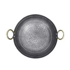 Iron Hammered Kadai 7 Liters | Deep Frying Kadai Handmade Useful For Frying & Cooking - Free Stainless Steel Scrubber