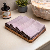 Debaans 100% Bamboo Hand Towels 800 Gsm | Buttery Soft, Ultra-Absorbent, Lightweight, Anti-Microbial, Hypoallergenic, Quick Dry Hand Towel (Set Of 4) - Plum