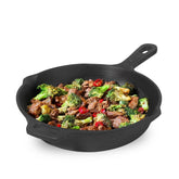 Super Smooth Black Cast Iron Skillet Or Fry Pan - Small, 20.3 Cm 8 Inch, 1.3 Liters, 2.3 Kg | Induction Friendly, Pre-Seasoned, 100% Pure & Toxin-Free, No Chemical Coating