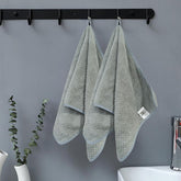 Linear Microfiber Hand & Face Towel Small Size 300 Gsm | Towel For Men, Women & Babies Ultra Soft Absorbent & Quick Dry Towels For Gym, Travel (Grey)- Pack Of 2
