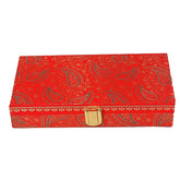 Fancy Shagun Cash Box Or Gaddi Box For Gifting Money On Wedding, New Born Baby, Ring Ceremony Pattern1pc, Material - Wood, Colour - Red Ambiyan