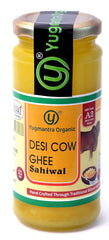 Premium Desi Sahiwal Cow Ghee By Yugmantra Organic Foods | Healthy & Delicious Desi Ghee For Daily Pooja & Daily Kitchen Dishes | (250ml) 8.4 | Jar Pack