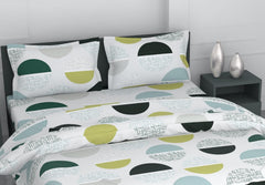 Queen Size Bedsheet With 2 Pillow Covers - 88 X 90 Inches, Multicolor | Soft Wrinkle Free & Breathable Bedsheets - Durable & Long Lasting Bedsheet
